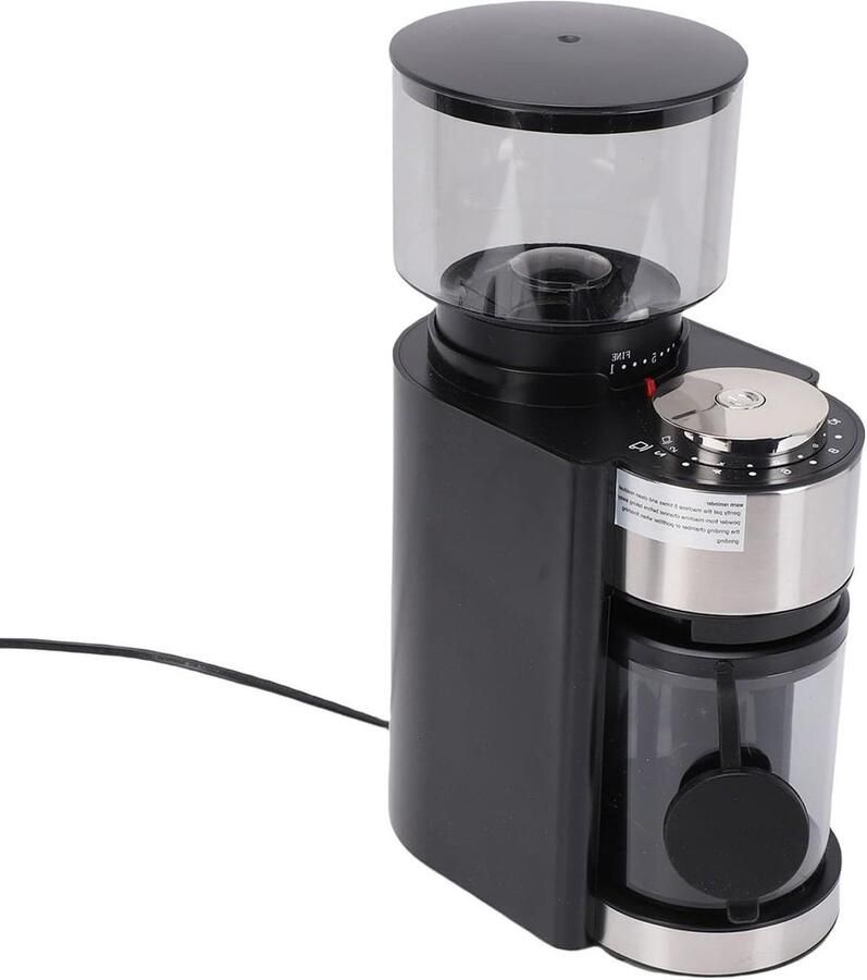 Elektrische Koffiemolen Bonenmaler Koffiebonenmaler Verse Koffie Zetten Uniform Slijpen 250g Capaciteit Zwart