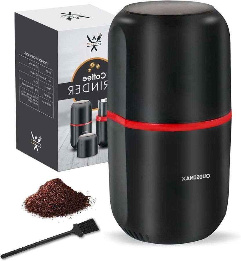 Elektrische Koffiemolen Bonenmaler Kruidenmolen Verse Koffie Maken One Touch Bediening 150W Motor Zwart