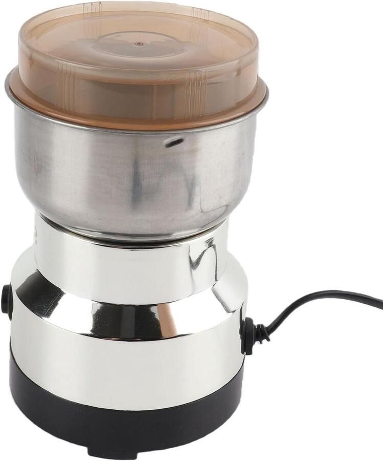 Elektrische Koffiemolen Bonenmaler Kruidenmolen Verse Koffie Malen Stille Efficiënte Prestaties Compact Ontwerp Zilverkleurig
