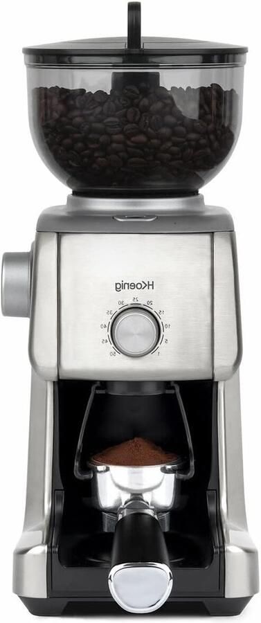 Elektrische Koffiemolen Bonenmaler Verse Koffie 16 Maalinstellingen 400g Reservoir Zilver