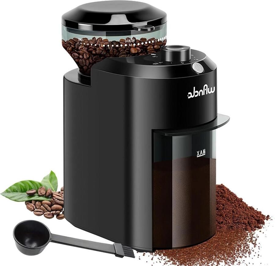 Elektrische Koffiemolen Bonenmaler Verse Koffie 28 Maalinstellingen 12 Kopjes Zwart