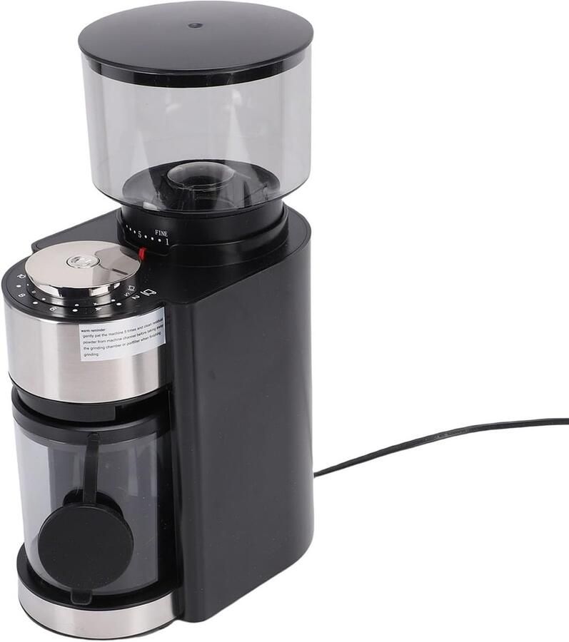 Elektrische Koffiemolen Bonenmaler Verse Koffie Constante Maalgraad 250g Reservoir Zwart