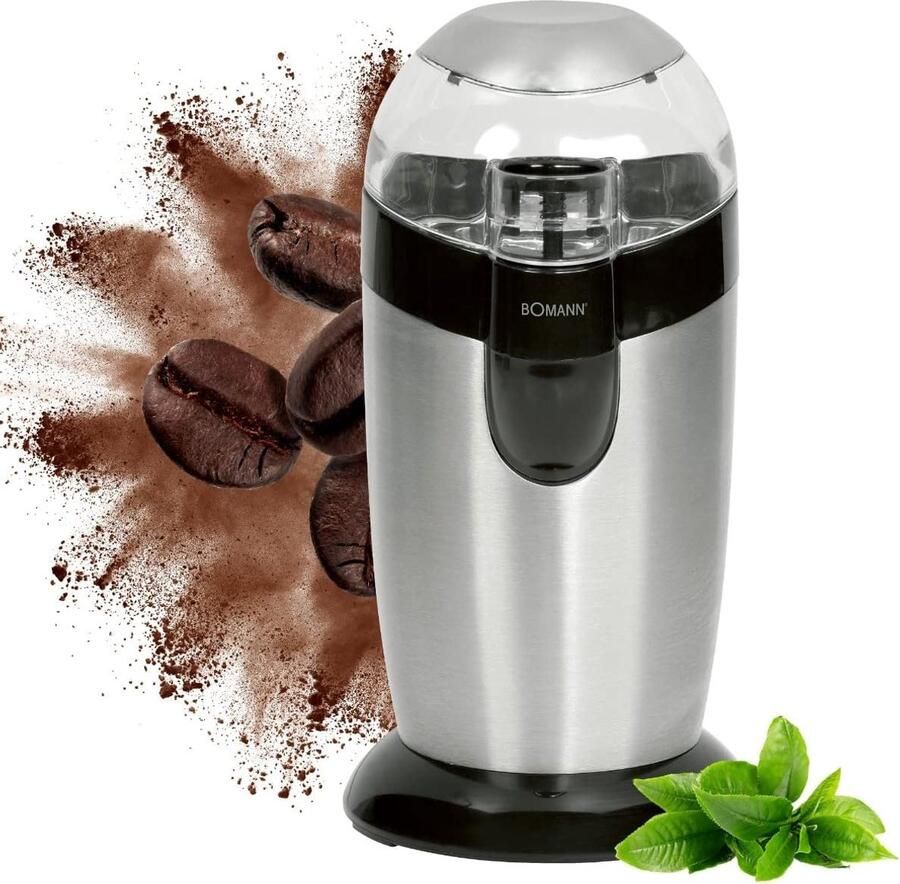 Elektrische Koffiemolen Bonenmaler Verse Koffie Maken Krachtige Motor 40 Gram Capaciteit Zwart Roestvrij Staal