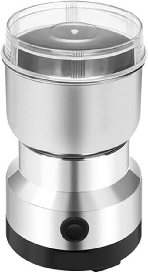 Elektrische Koffiemolen Braammolen Slijpmachine Vers Malen Ingrediënten Krachtige Koper Motor 300 Ml Capaciteit Zilver