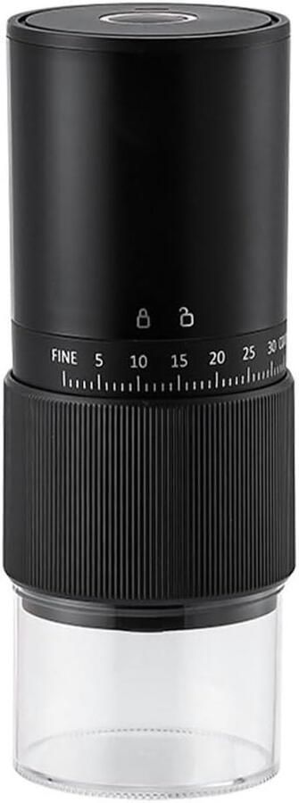 Elektrische Koffiemolen Draadloze Molen Verse Koffie Zetten 30 Instellingen 25 Gram Zwart