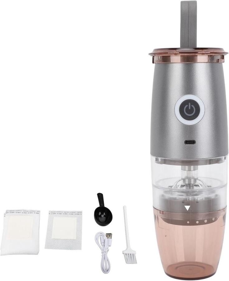Elektrische Koffiemolen Draagbare Molen Koffie Zetten Volautomatisch Malen 150 ml Capaciteit Zwart