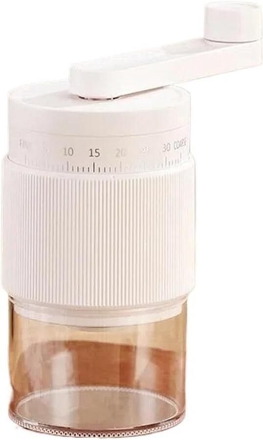 Elektrische Koffiemolen Draagbare Molen Verse Koffie Zetten 30 maalstanden 50 gram Wit