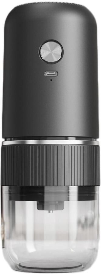 Elektrische koffiemolen Instelbare maalgraad Ingebouwde weerstandssensor Geschikt voor op reis kamperen en op kantoor Zwart