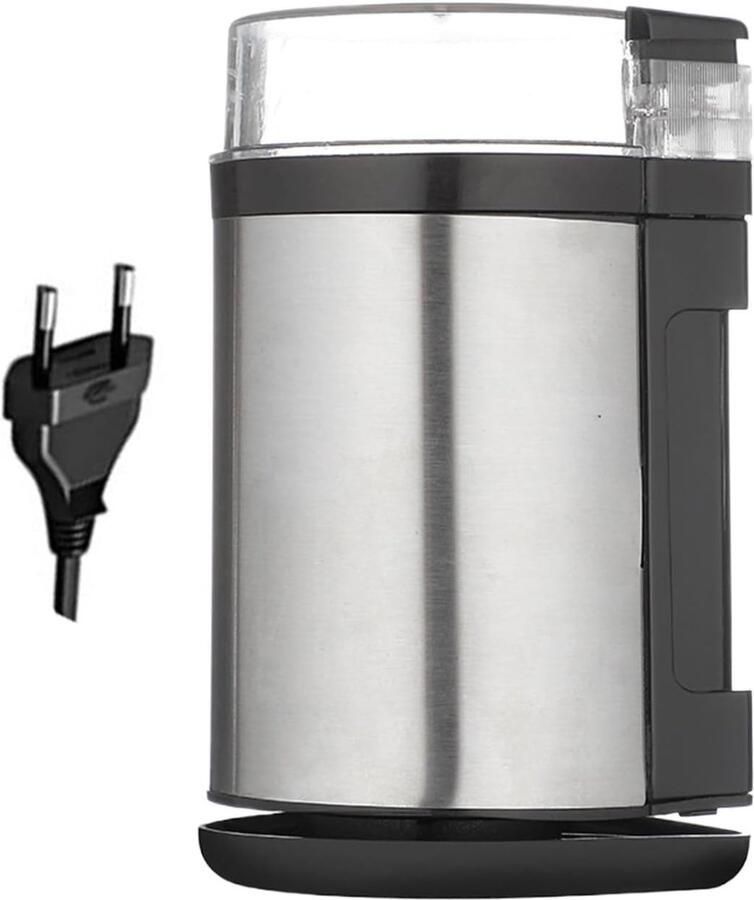Elektrische Koffiemolen Koffiebonenmaler Blender Verse Koffie Bereiden Roestvrijstalen Messen 11 x 19 cm Zilver