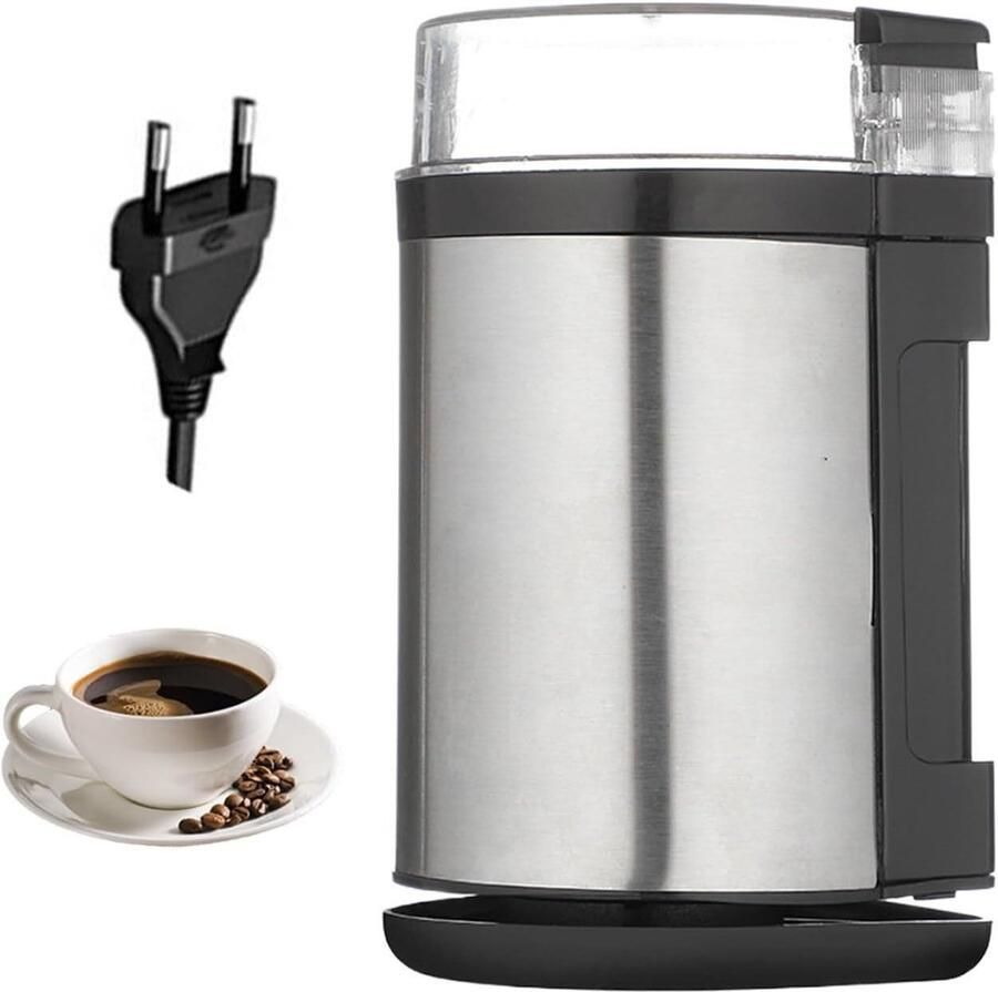 Elektrische Koffiemolen Bonenmaler Blender Verse Koffie Druk-to-start Ontwerp 11 x 19 cm Zwart