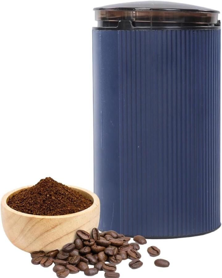 Elektrische Koffiemolen Koffiebonenmaler Verse Koffie Maken Geluidsarm Ontwerp 50 gram Blauw