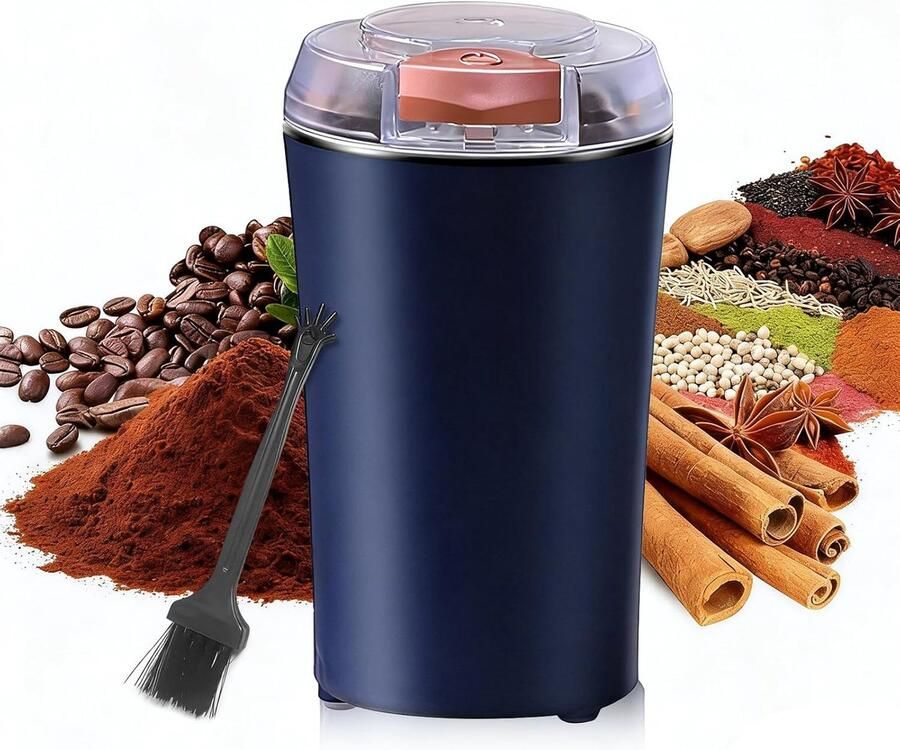 Elektrische Koffiemolen Kruidenmolen met RVS Messen 200W Voor Koffiebonen Specerijen Noten en Gedroogde Ingrediënten