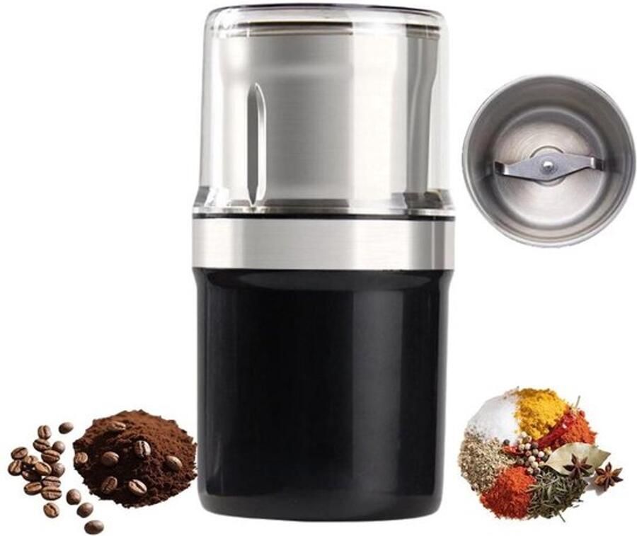 Elektrische koffiemolen kruidenmolen van 200 ml 200W motor geschikt voor espressokoffiebonen noten en granen compact maar krachtig