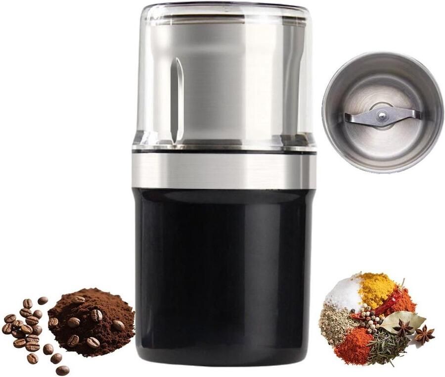 Elektrische koffiemolen kruidenmolen van 200 ml 200W motor geschikt voor espressokoffiebonen noten en granen compact maar krachtig