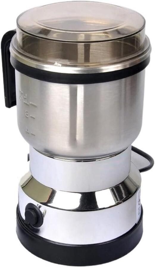 Elektrische Koffiemolen Kruidenmolen Verse Kruiden Malen Krachtige 300W Motor 90 Gram Capaciteit Zilver