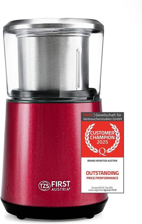 Elektrische Koffiemolen met 4 RVS Messen 200W Bonenmaler