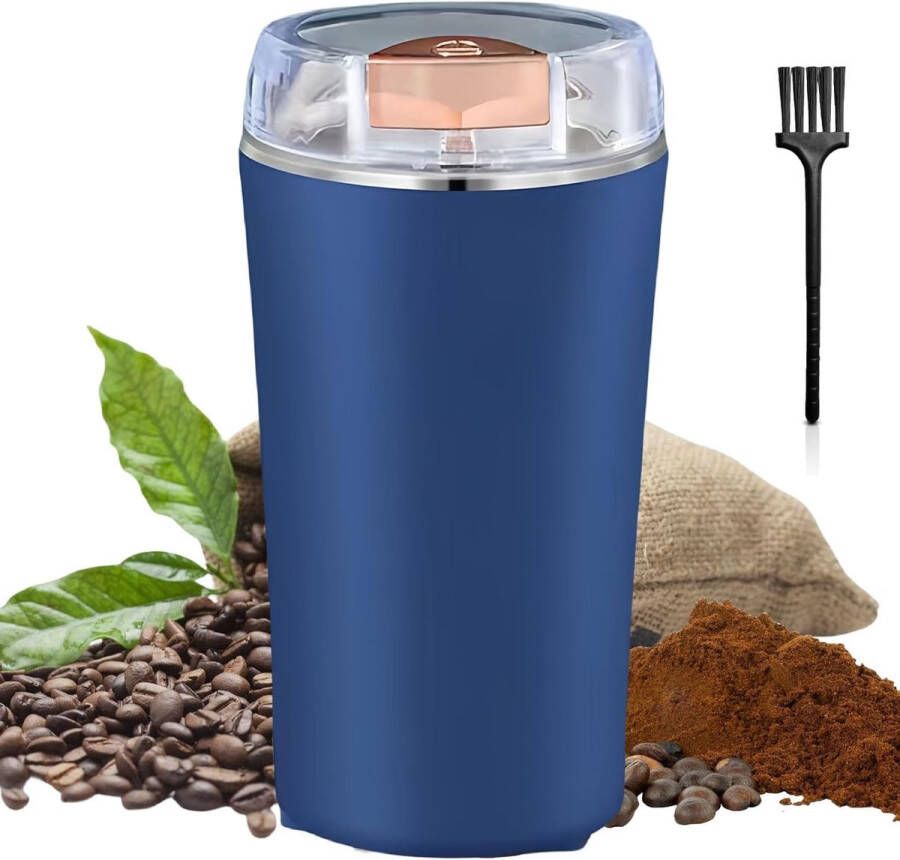 Elektrische Koffiemolen met Afneembare Container 200 W 100 g Capaciteit voor Koffiebonen en Specerijen