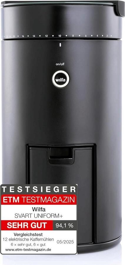 Elektrische Koffiemolen met Platte Maalschijven 41 Instellingen en Ingebouwde Weegschaal