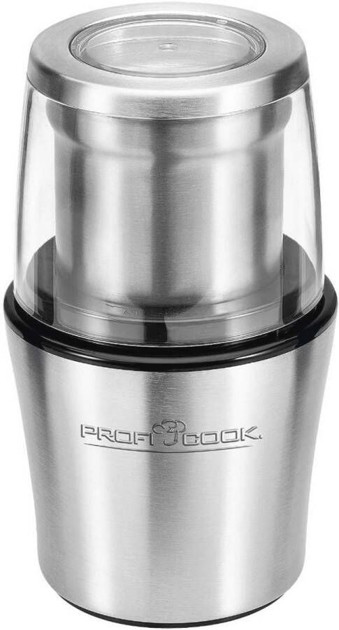 Elektrische Koffiemolen met RVS Behuizing 200 Watt 2 in 1 Hakmolen voor Koffiebonen en Specerijen