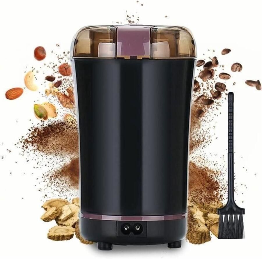 Elektrische koffiemolen Molen voor traditioneel Chinees kruidenpoeder Elektrische maalmolen Capaciteit 50 g Zwart