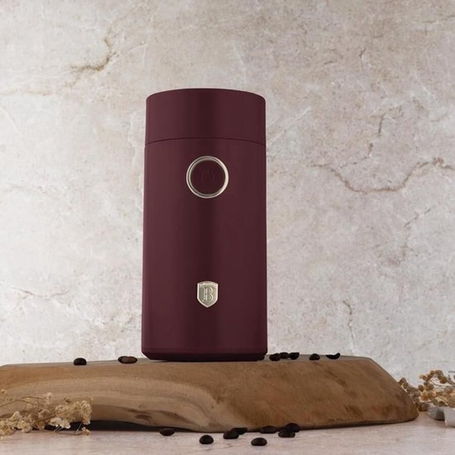 Elektrische Koffiemolen Specerijenmolen Bonenmaler Verse Koffie Maken Krachtige 150W Motor 45 Gram Capaciteit Bordeaux