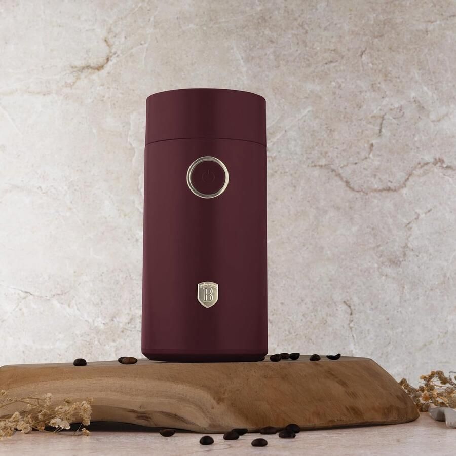 Elektrische Koffiemolen Specerijenmolen Bonenmaler Verse Koffie Maken Krachtige 150W Motor 45 Gram Capaciteit Bordeaux