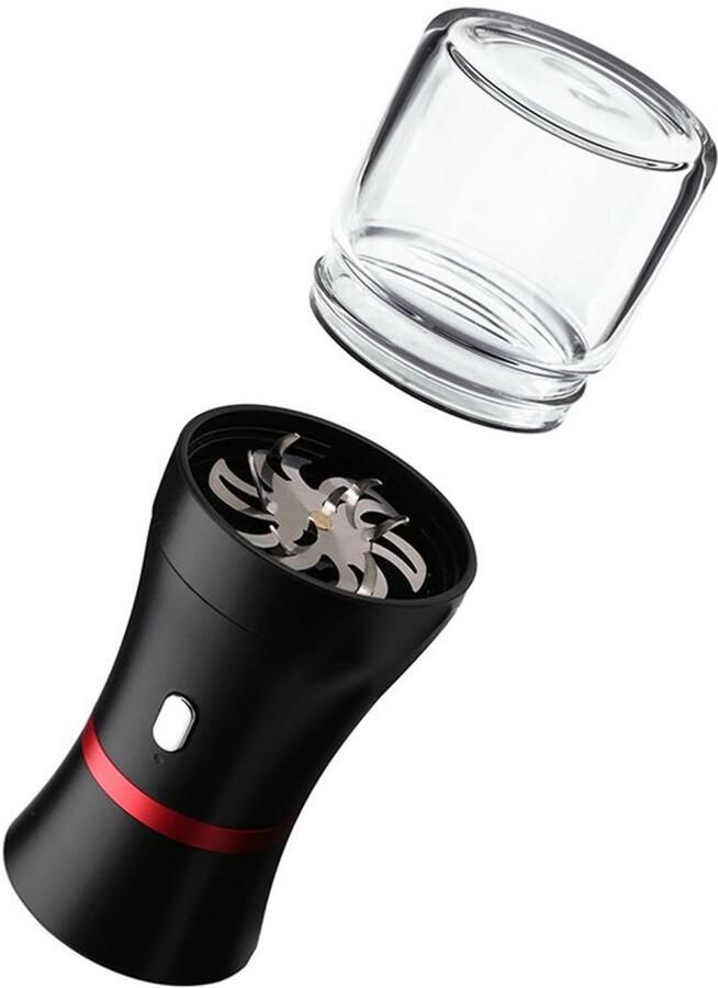 Elektrische Koffiemolen USB-Oplaadbare Koffiebonenmaler 1 stuk Glazen Maalkamer Compact Ontwerp Elektrische Koffiemolen Draagbaar Dagelijks Gebruik Voor Thuis en Onderweg Eenvoudig te vullen Snelle Maalgraad