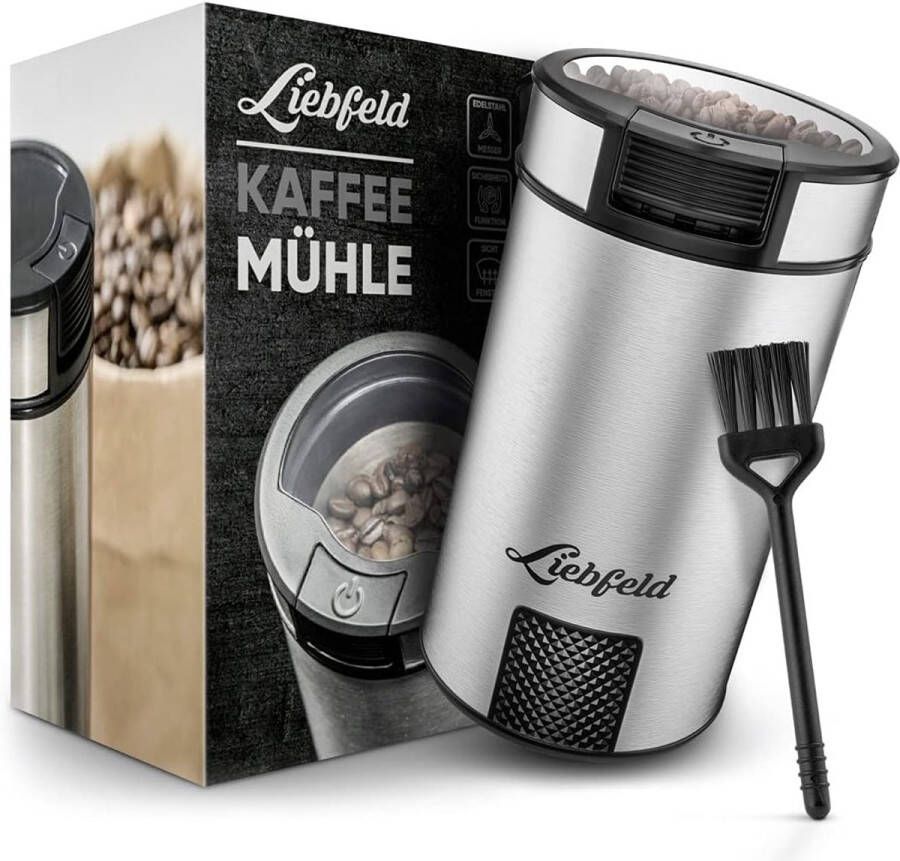 Elektrische Koffiemolen voor Koffie Noten en Specerijen RVS Mes