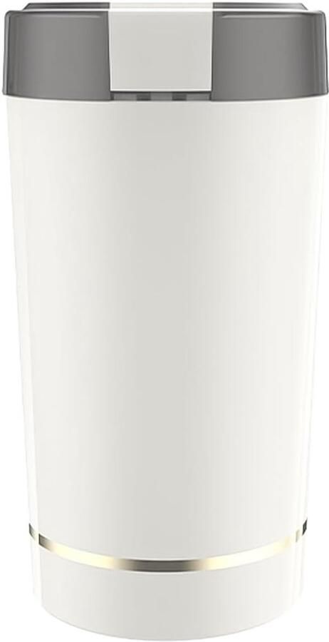 Elektrische Koffiemolen Wit 9 x 20 5 cm Met Afneembaar Deksel en Krachtige Motor Voor Koffiebonen en Specerijen