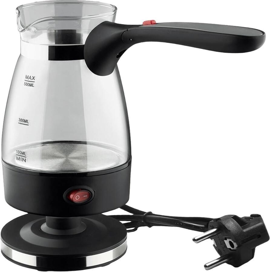 Elektrische Koffiepot voor Turkse Koffie 600ml Ideaal voor Espresso en Campinggebruik