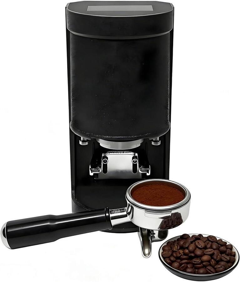 Elektrische Koffiestamper Automatische Tamper Espresso Bereiden Aanpasbare Drukregeling 58 mm Universeel Zwart