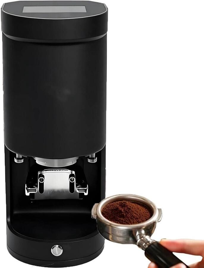 Elektrische Koffiestamper Espresso Tamper Consistente Espresso Instelbare Druk 58mm Universeel Zwart