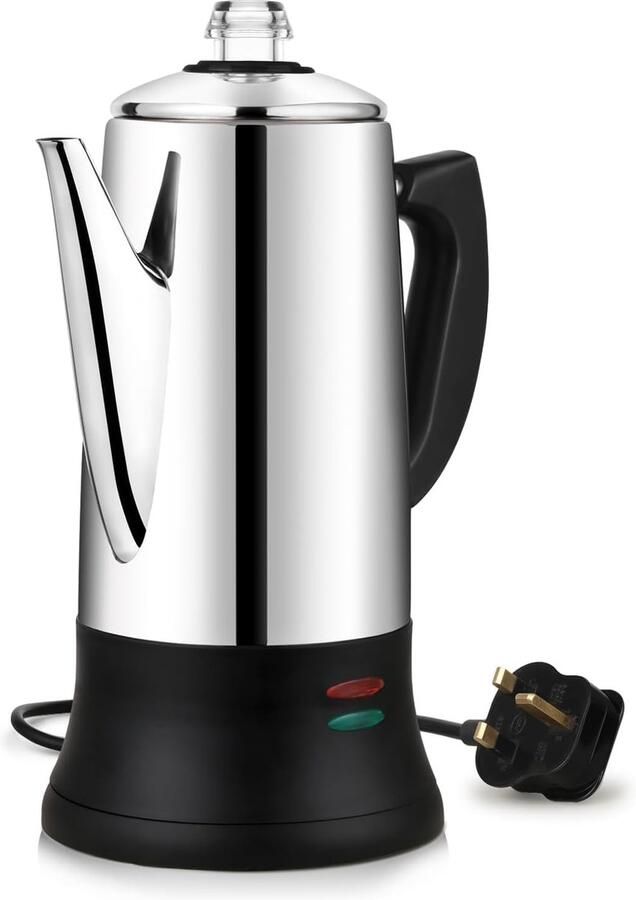 Elektrische Koffiezetter Koffiezetapparaat Koffie Zetten Snelle Bereiding 1.2 Liter Zilver