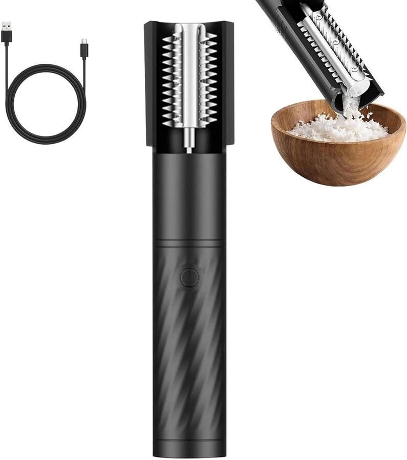 Elektrische Kokosrasp Draadloze Rasp Draagbare Rasp Keuken Gebruik Gesloten Raspkamer 24 x 5 cm Zwart