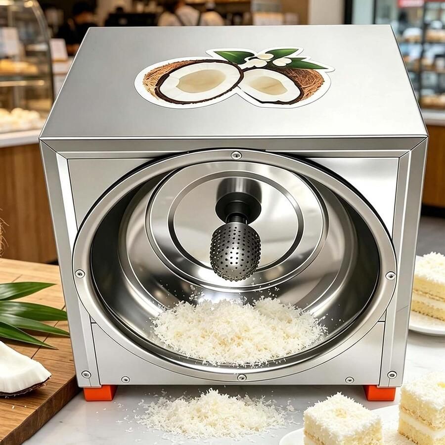 Elektrische Kokosrasp Kokos Schraper Snel Kokos Raspen Ovaal Rasp Opzetstuk 50 Kg Per Uur Zilver