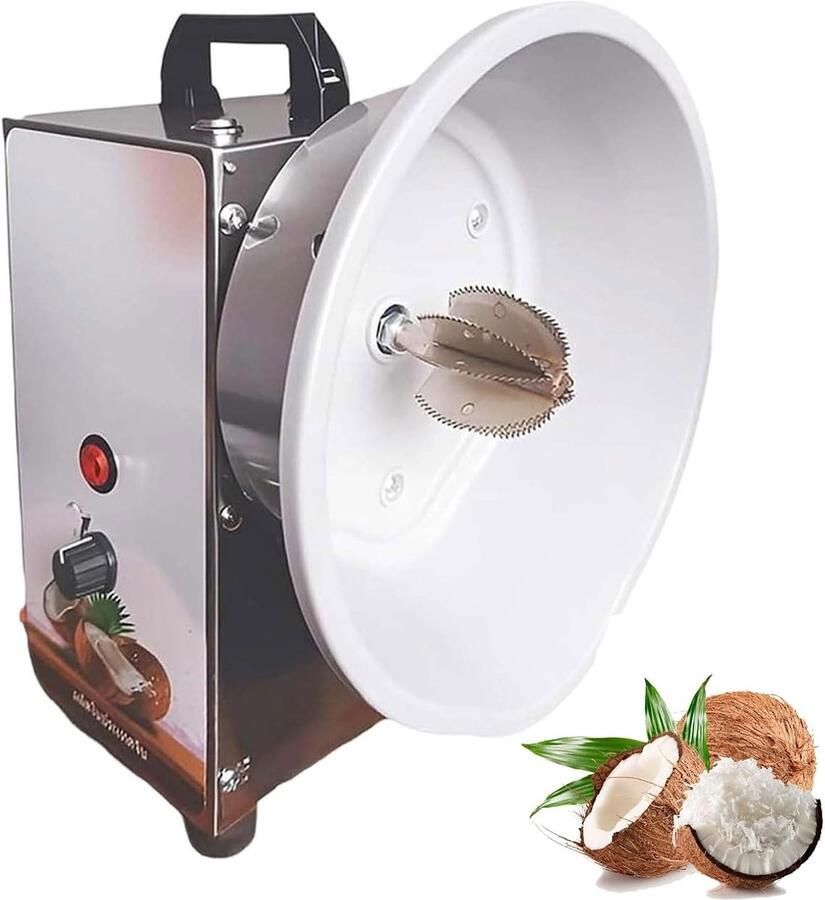 Elektrische Kokosrasp Kokosvlees Verwijderaar Professionele Keuken Verstelbare Snelheid 25x25x32cm