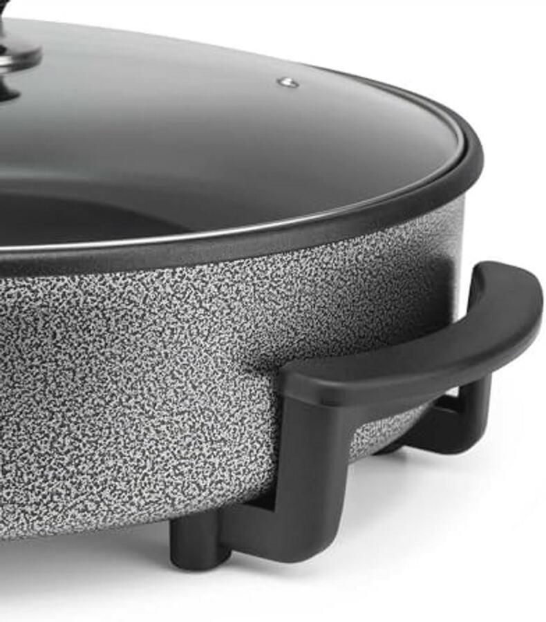 Elektrische kookpan 10 liter 1500W met glazen deksel en veiligheidsklep - Foto 2