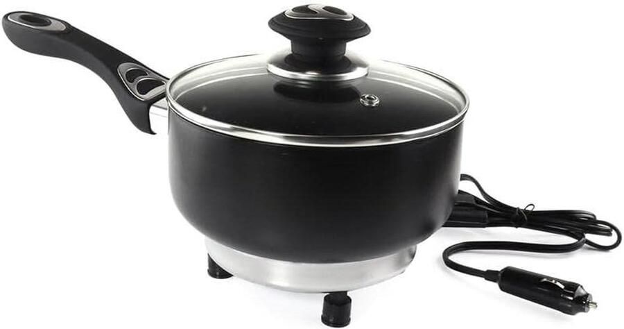Elektrische kookpan Compacte pan Snel koken Autodeksel functie 18 x 8 cm Meerkleurig