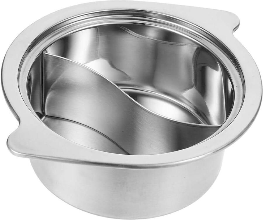 Elektrische Kookpan Hete Pot Gezellig Eten Dubbele Smaak 23.5 cm Zilver