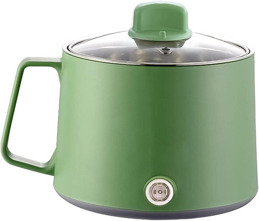 Elektrische kookpan Mini fornuis Maaltijden bereiden Twee warmtestanden 17 Liter Groen