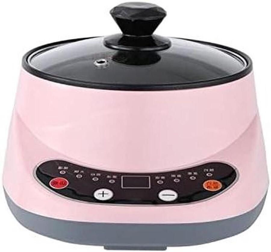 Elektrische Kookpan Mini Hapjespan Snelle Maaltijden Non-stick Coating 20cm Diameter Roze