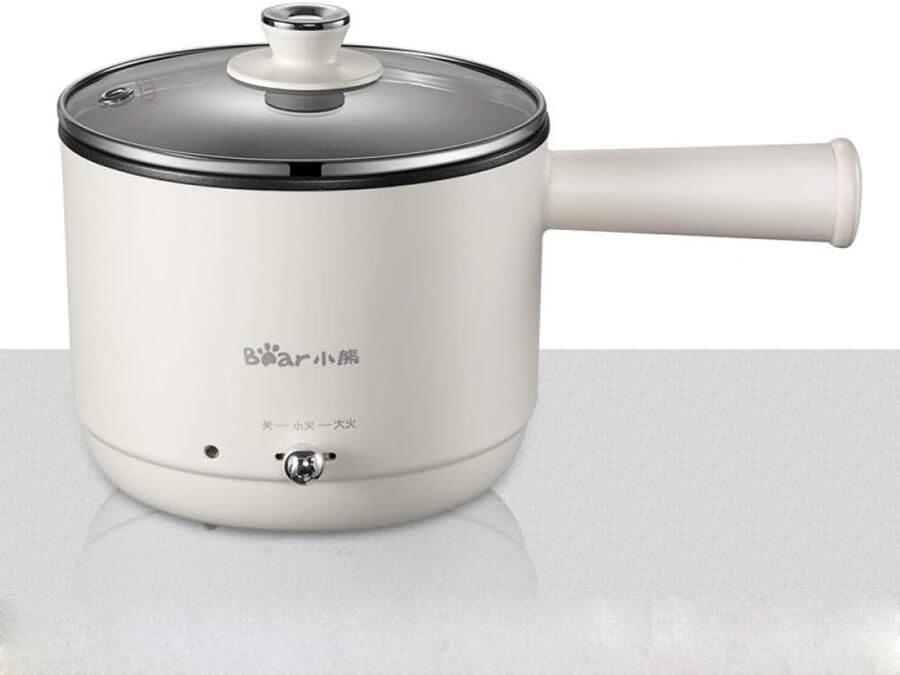 Elektrische Kookpan Mini Hapjespan Snelle Maaltijden Non-stick Pan 1.2 Liter Lichtgeel