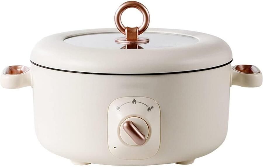 Elektrische Kookpan Mini Kookpot Snel Koken Antiaanbaklaag 3L Capaciteit Zwart