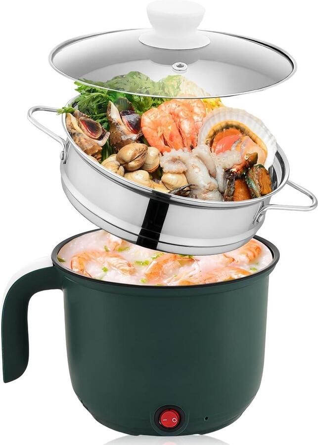 Elektrische Kookpan Mini Multicooker Snelle Maaltijden Antiaanbaklaag 18 Liter Zilver