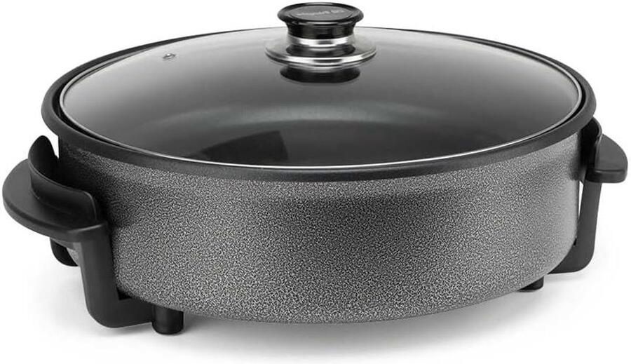Elektrische Kookpan Multicooker Pan Veelzijdig Koken Antiaanbaklaag 36 cm Zwart