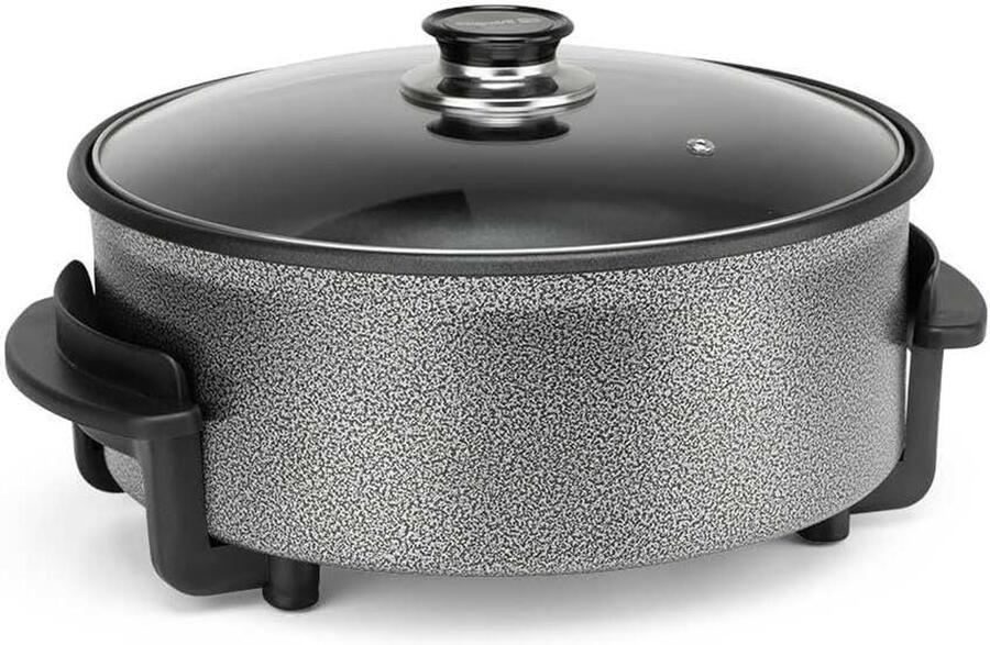 Elektrische Kookpan Multicooker Veelzijdig Koken Anti-aanbaklaag 5 Liter Zwart