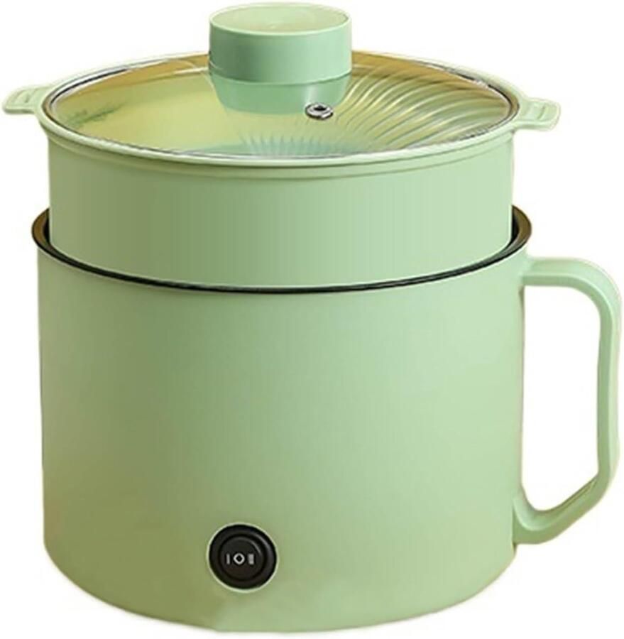 Elektrische Kookpan Multifunctionele Pan Snel Koken Dubbele Vermogensstanden 1.8L Capaciteit Groen