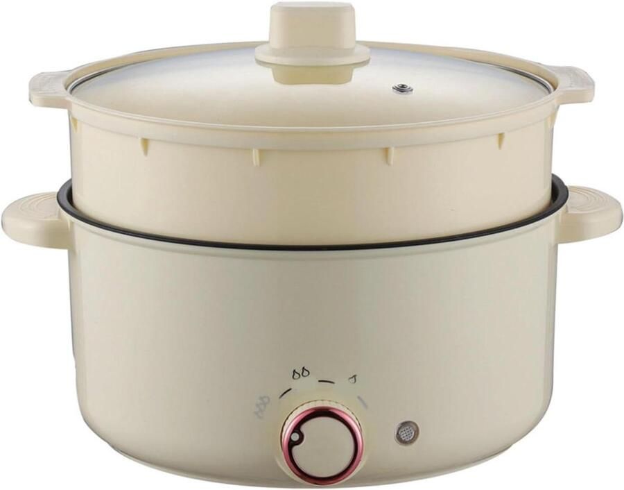 Elektrische Kookpan Rijstkoker Stomer Veelzijdig Koken Dubbele Handgreep 3.5 Liter Zwart