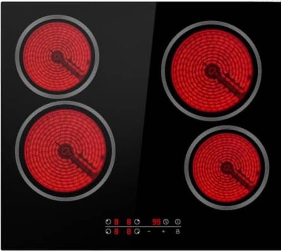 Elektrische Kookplaat 4 Pits Elektrische Kookplaat Vrijstaand Kookplaat 4 Pits Opzetkookplaat Kookplaat Elektrische 4 Pits Inbouw