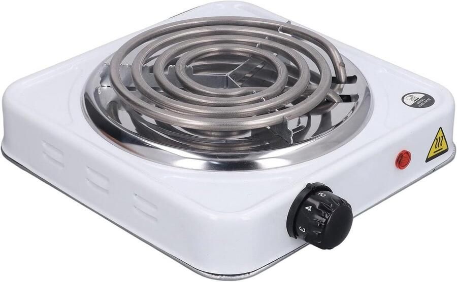 Elektrische Kookplaat Draagbare Oven Koken en Verwarmen Instelbare Temperatuur 21 x 21 cm Zwart